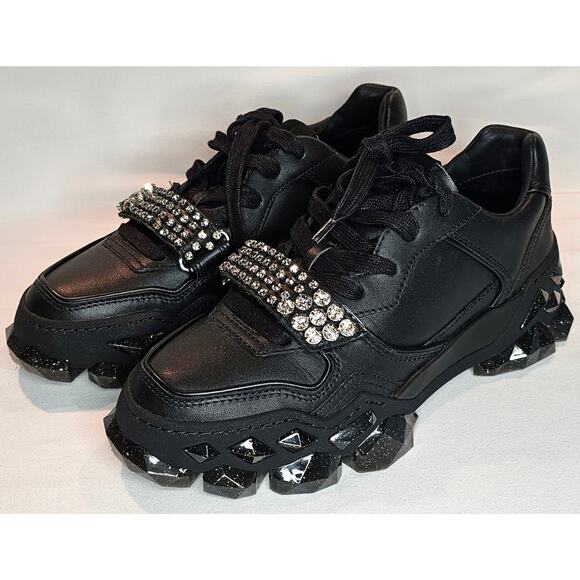 Jimmy Choo Diamond Leather Trainers Size 36 - Picture 2 of 14